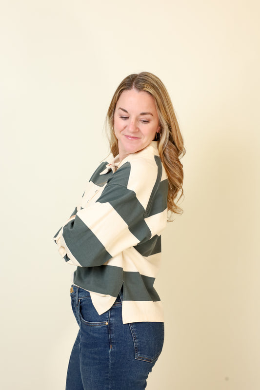 The Cambridge Stripe-Long Sleeves-Vixen Collection, Day Spa and Women's Boutique Located in Seattle, Washington