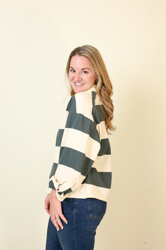 The Cambridge Stripe-Long Sleeves-Vixen Collection, Day Spa and Women's Boutique Located in Seattle, Washington