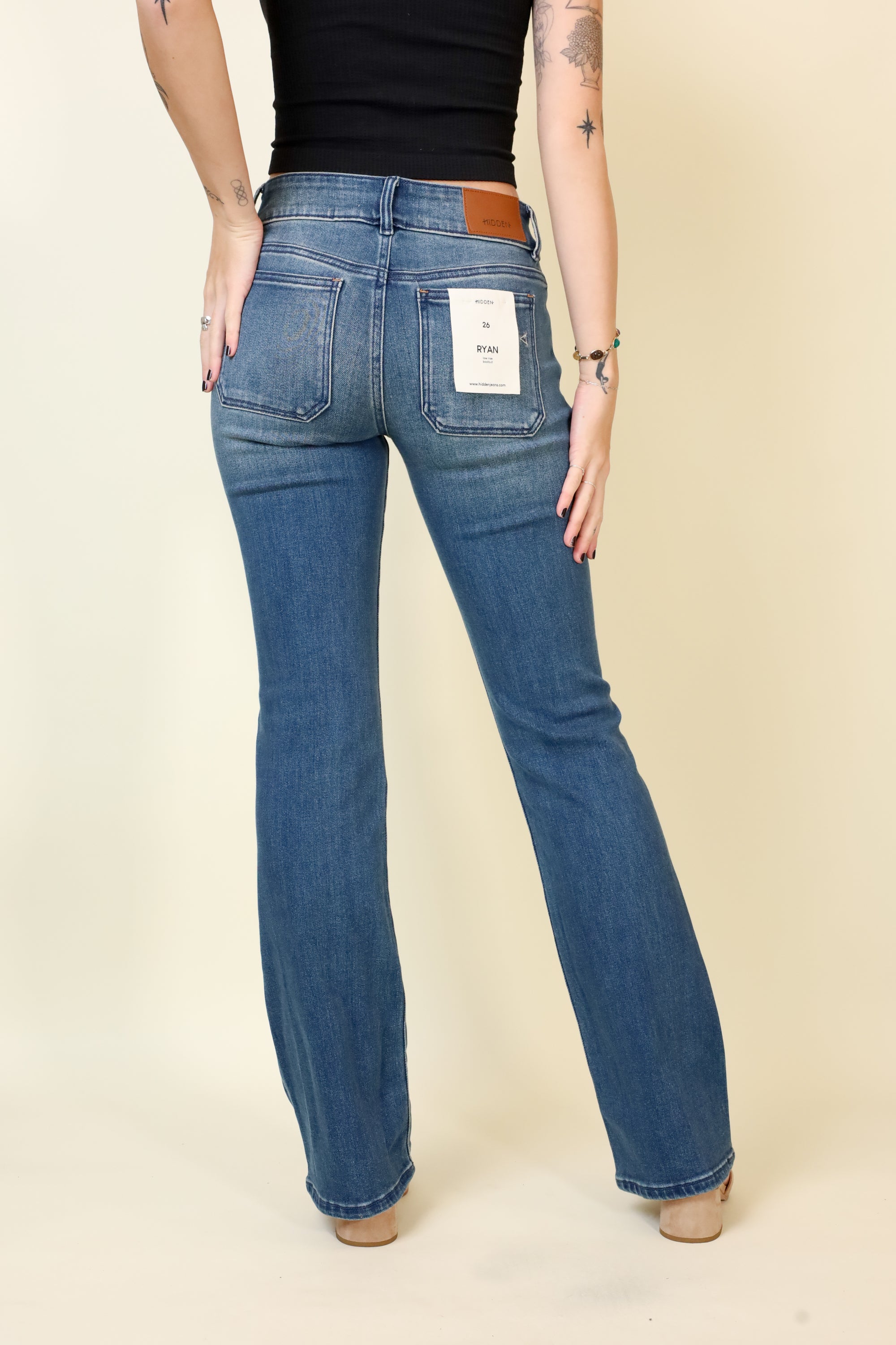 Hidden Low Rise Bootcut-Denim-Vixen Collection, Day Spa and Women's Boutique Located in Seattle, Washington