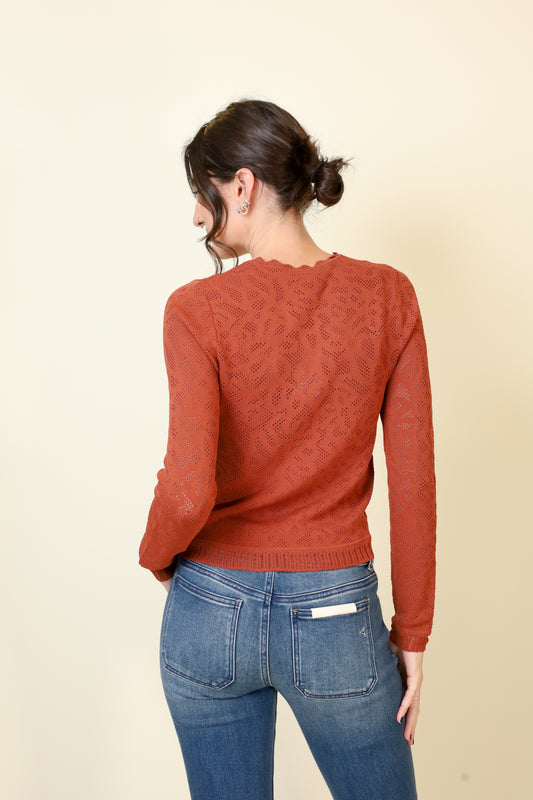 Seashore Scallop Sweater-Sweaters-Vixen Collection, Day Spa and Women's Boutique Located in Seattle, Washington