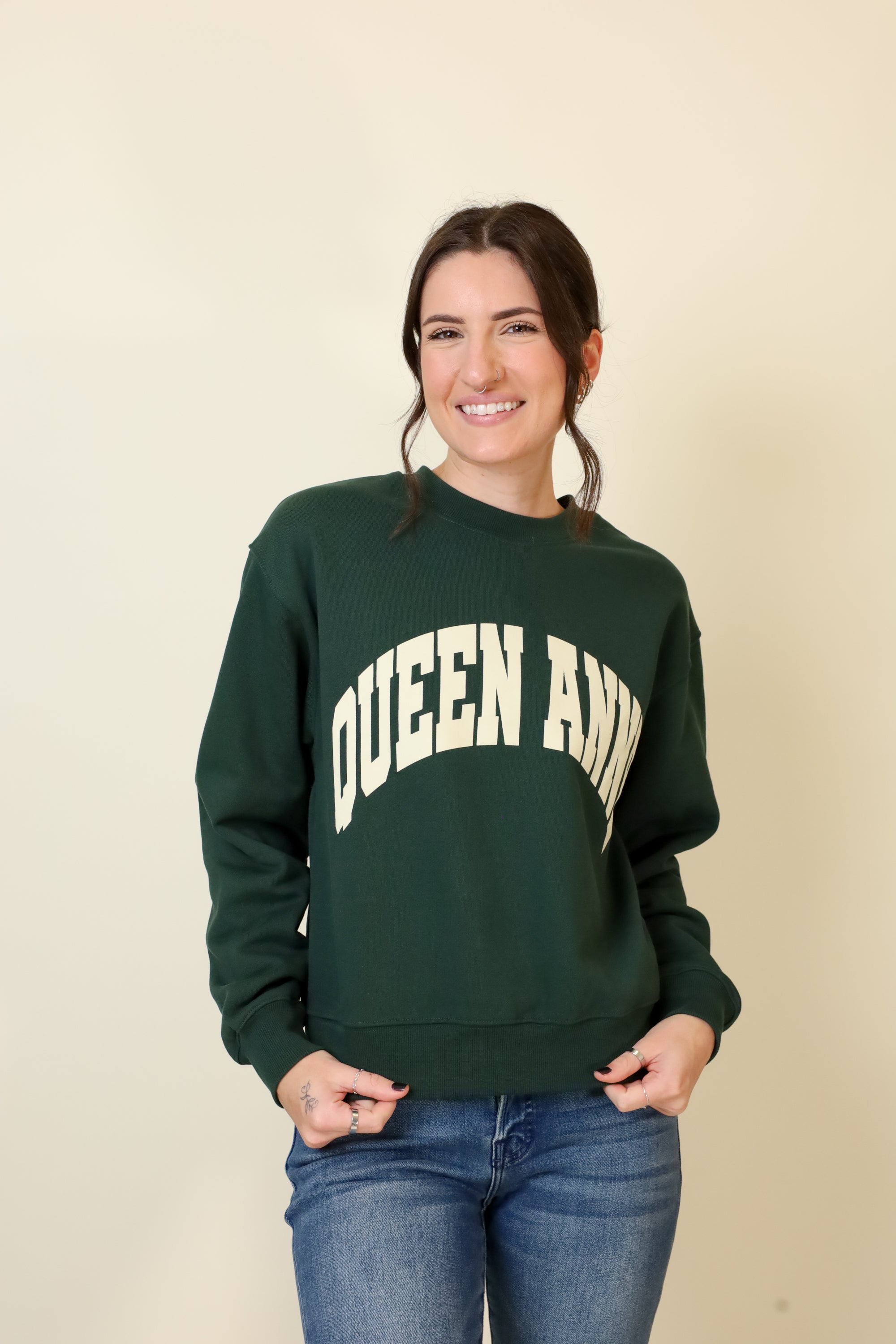 Small-Town Season Crewneck-Sweatshirts-Vixen Collection, Day Spa and Women's Boutique Located in Seattle, Washington