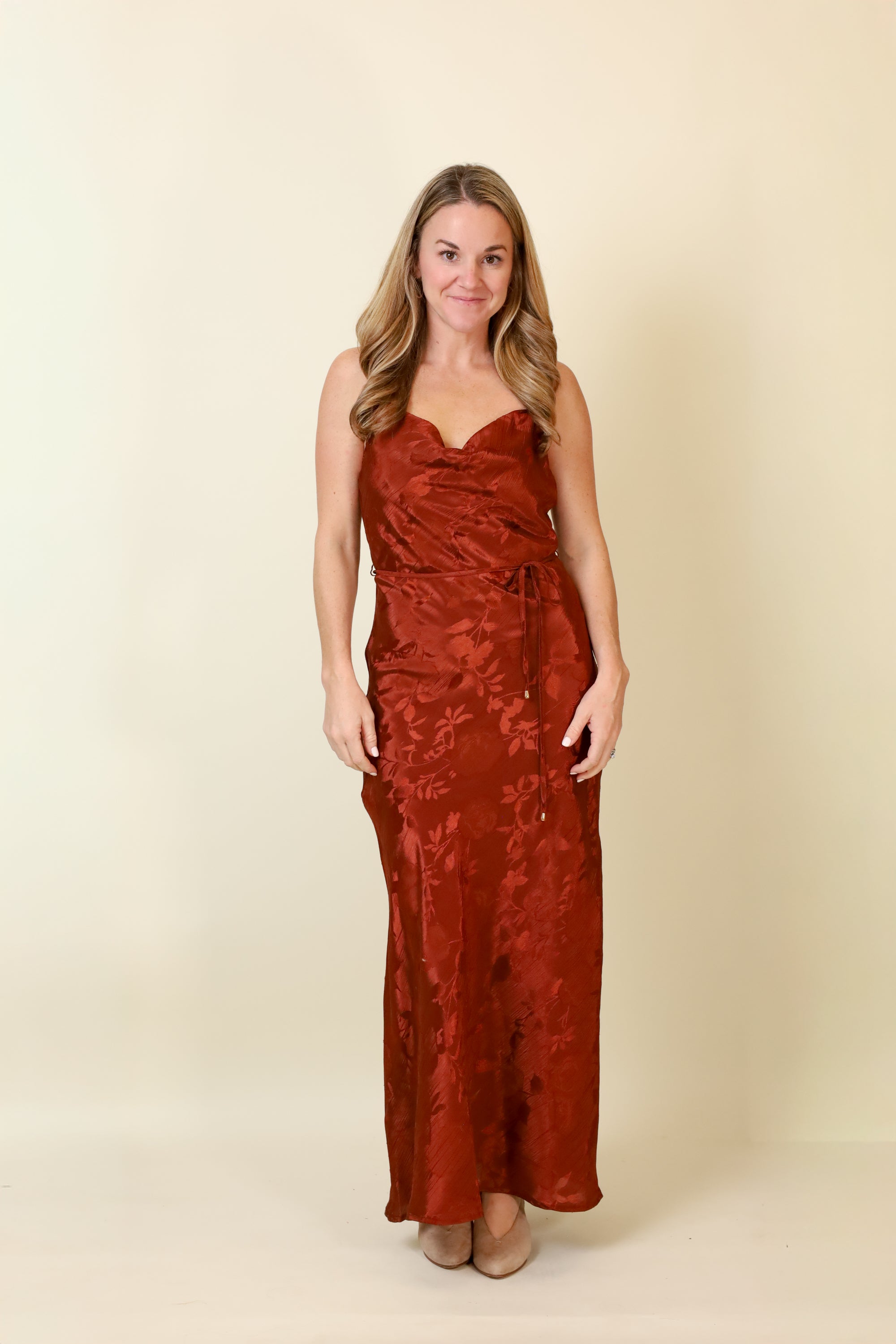Burnt Rose Maxi Dress-Dresses-Vixen Collection, Day Spa and Women's Boutique Located in Seattle, Washington