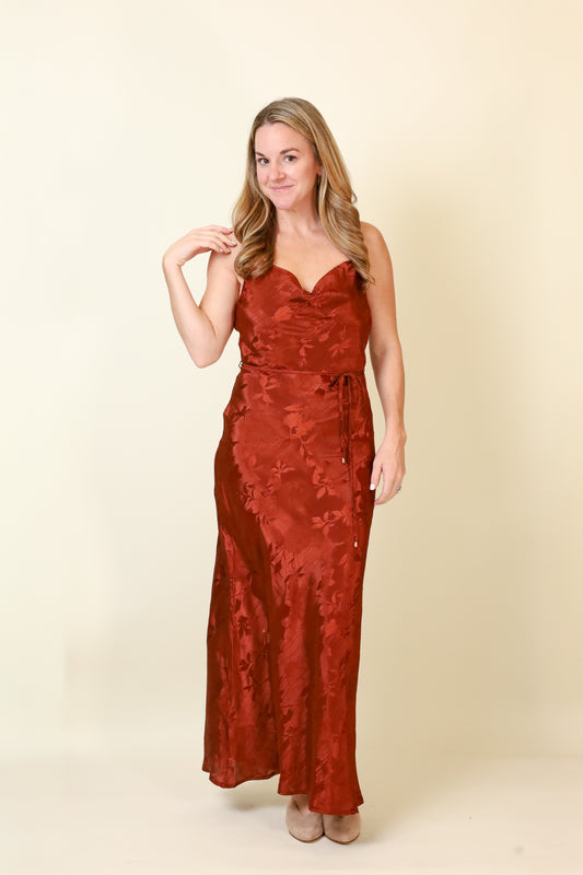 Burnt Rose Maxi Dress-Dresses-Vixen Collection, Day Spa and Women's Boutique Located in Seattle, Washington