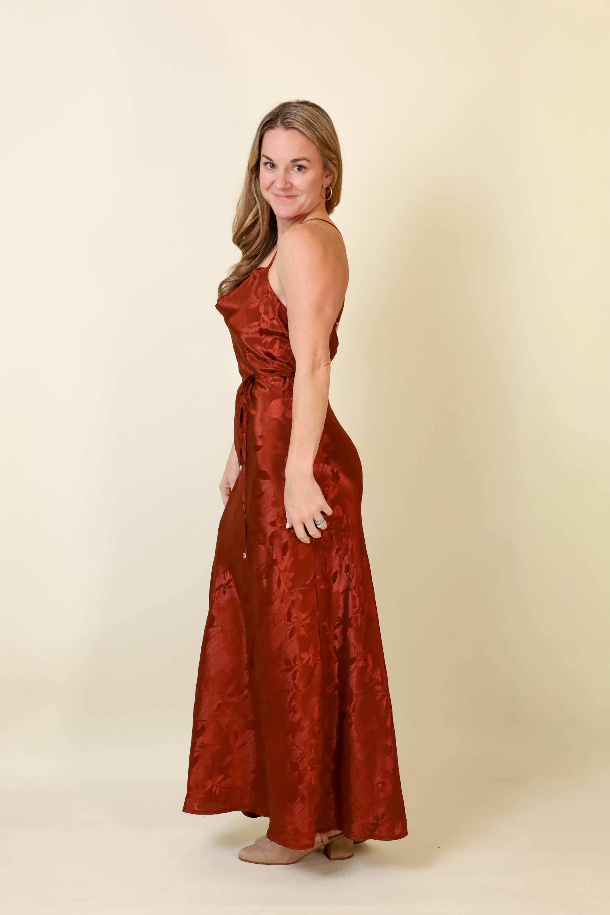 Burnt Rose Maxi Dress-Dresses-Vixen Collection, Day Spa and Women's Boutique Located in Seattle, Washington