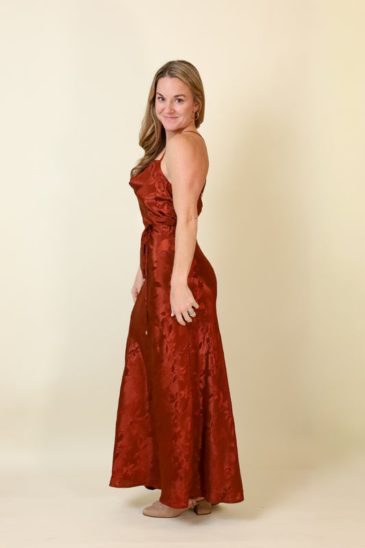 Burnt Rose Maxi Dress-Dresses-Vixen Collection, Day Spa and Women's Boutique Located in Seattle, Washington