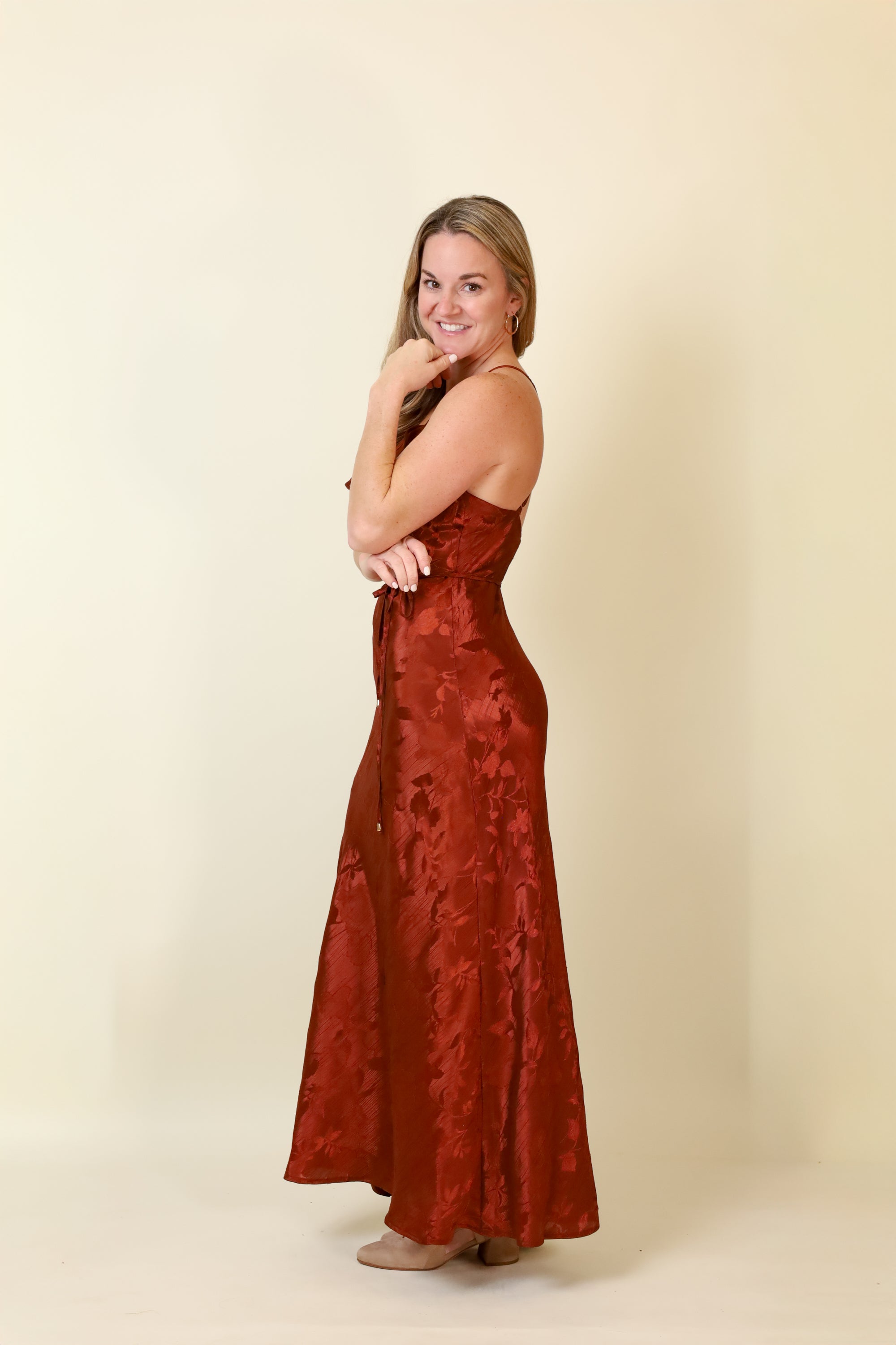 Burnt Rose Maxi Dress-Dresses-Vixen Collection, Day Spa and Women's Boutique Located in Seattle, Washington