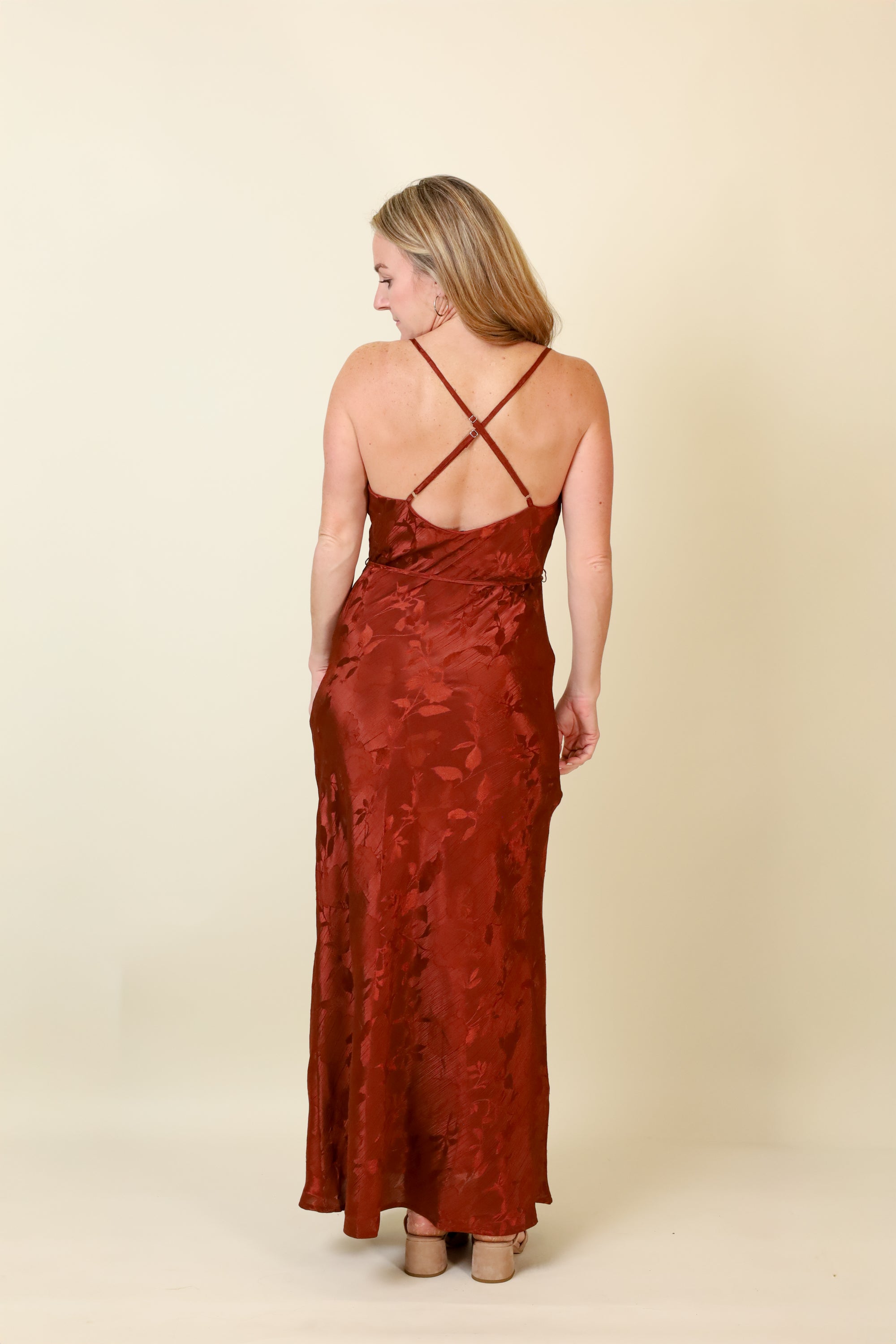 Burnt Rose Maxi Dress-Dresses-Vixen Collection, Day Spa and Women's Boutique Located in Seattle, Washington