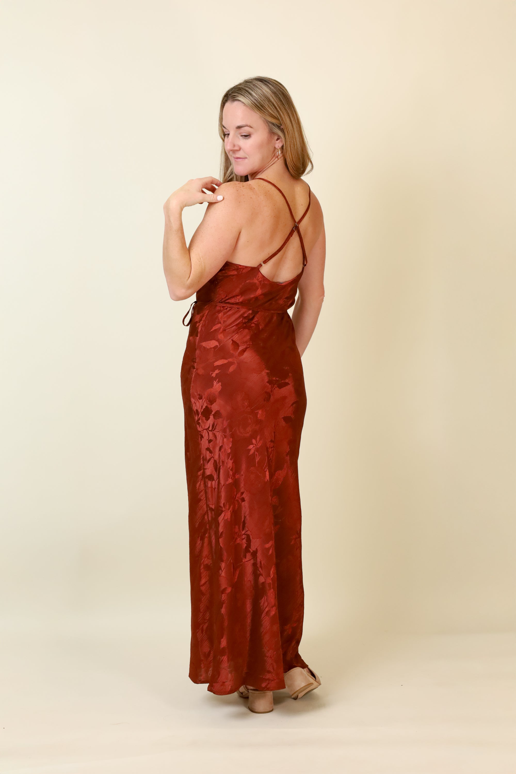 Burnt Rose Maxi Dress-Dresses-Vixen Collection, Day Spa and Women's Boutique Located in Seattle, Washington