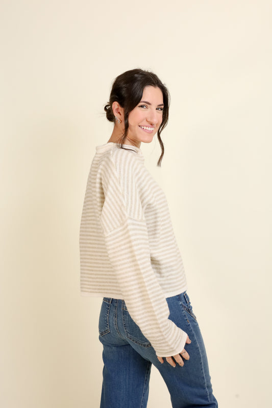 THE Striped Cardigan-Sweaters-Vixen Collection, Day Spa and Women's Boutique Located in Seattle, Washington