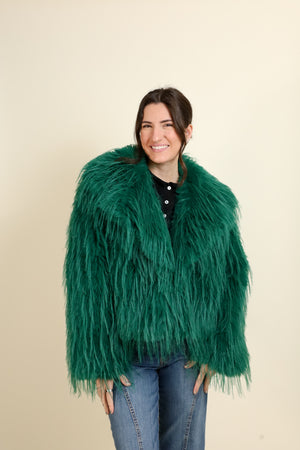 Mongolian Fur Knitted Jacket-Jackets-Vixen Collection, Day Spa and Women's Boutique Located in Seattle, Washington