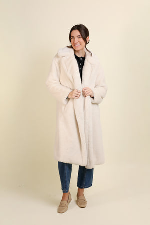Jayley Faux Fur Midi Coat-Outerwear-Vixen Collection, Day Spa and Women's Boutique Located in Seattle, Washington
