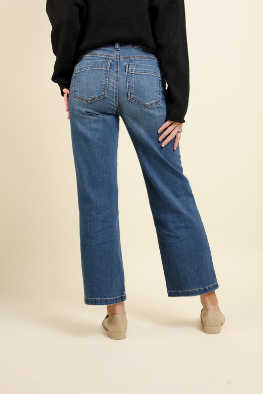 Charlotte High Rise Patch Pocket Jeans-Denim-Vixen Collection, Day Spa and Women's Boutique Located in Seattle, Washington