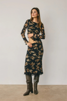 Falling Leaves Midi Skirt-Skirts-Vixen Collection, Day Spa and Women's Boutique Located in Seattle, Washington