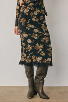 Falling Leaves Midi Skirt-Skirts-Vixen Collection, Day Spa and Women's Boutique Located in Seattle, Washington