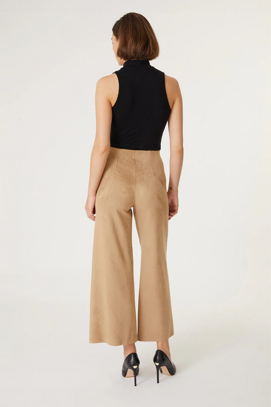 Fiona Faux Suede Wide Leg-Pants-Vixen Collection, Day Spa and Women's Boutique Located in Seattle, Washington