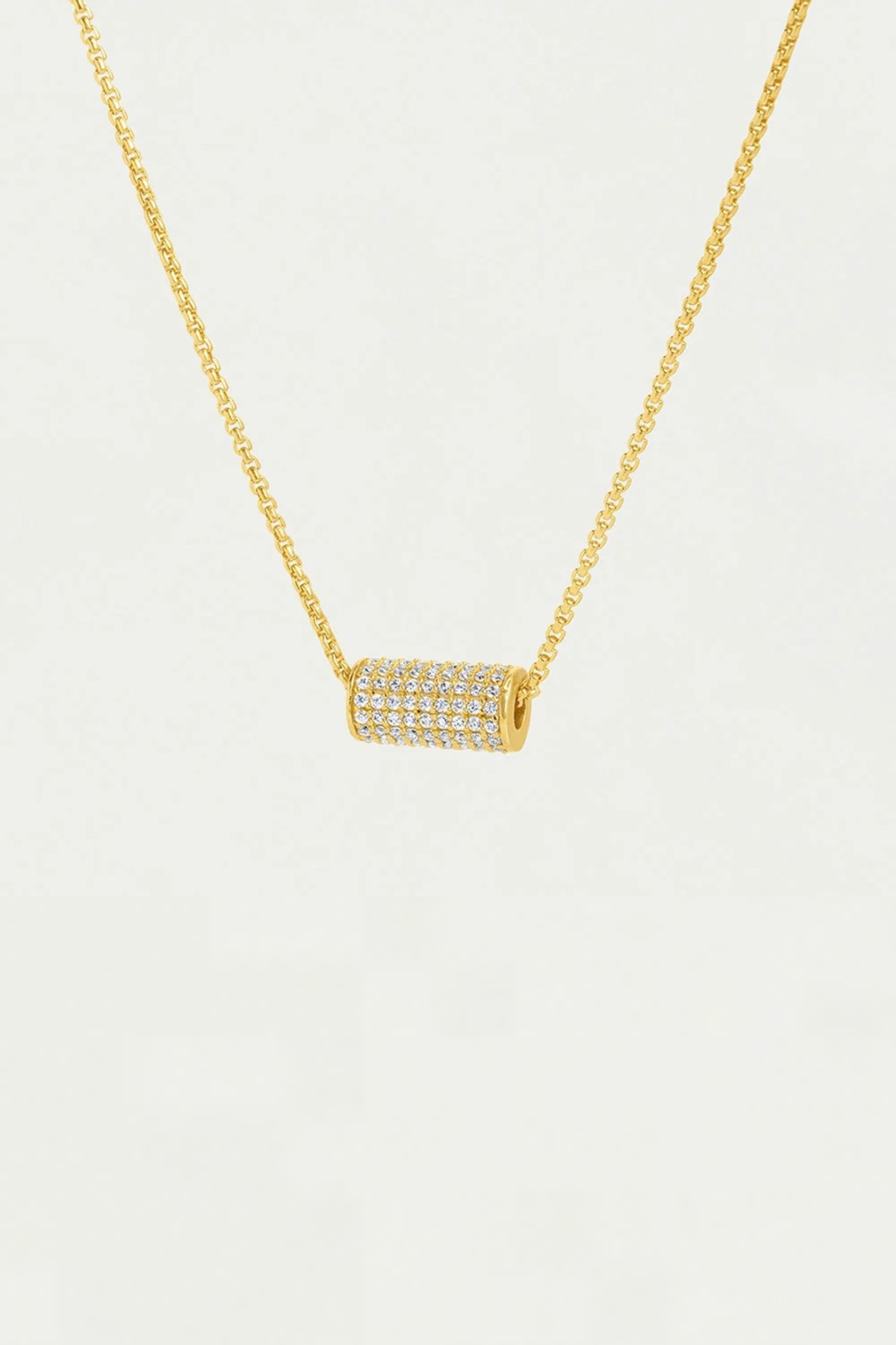 Petit Pave Mini Tube Necklace-Necklaces-Vixen Collection, Day Spa and Women's Boutique Located in Seattle, Washington