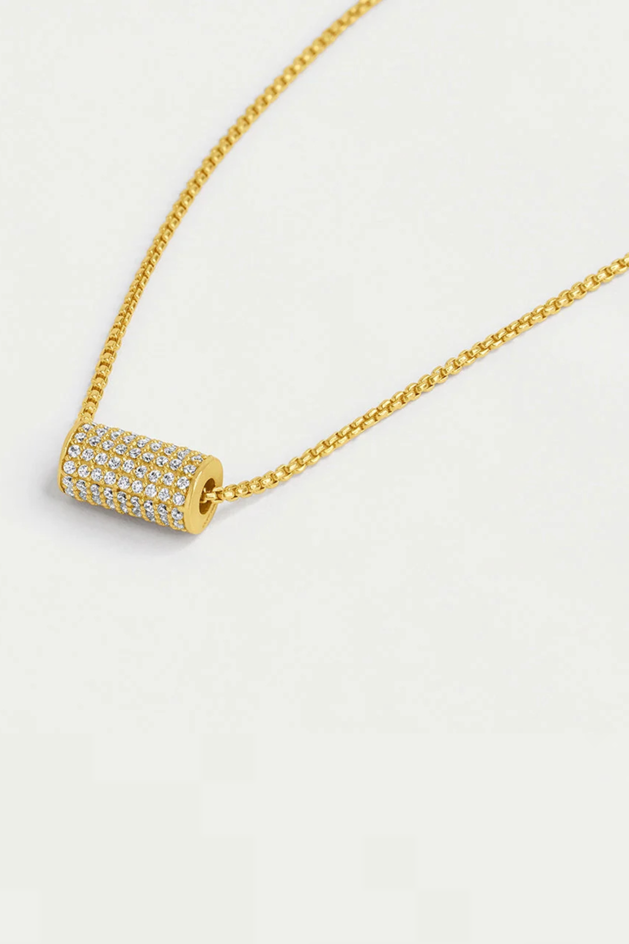 Petit Pave Mini Tube Necklace-Necklaces-Vixen Collection, Day Spa and Women's Boutique Located in Seattle, Washington