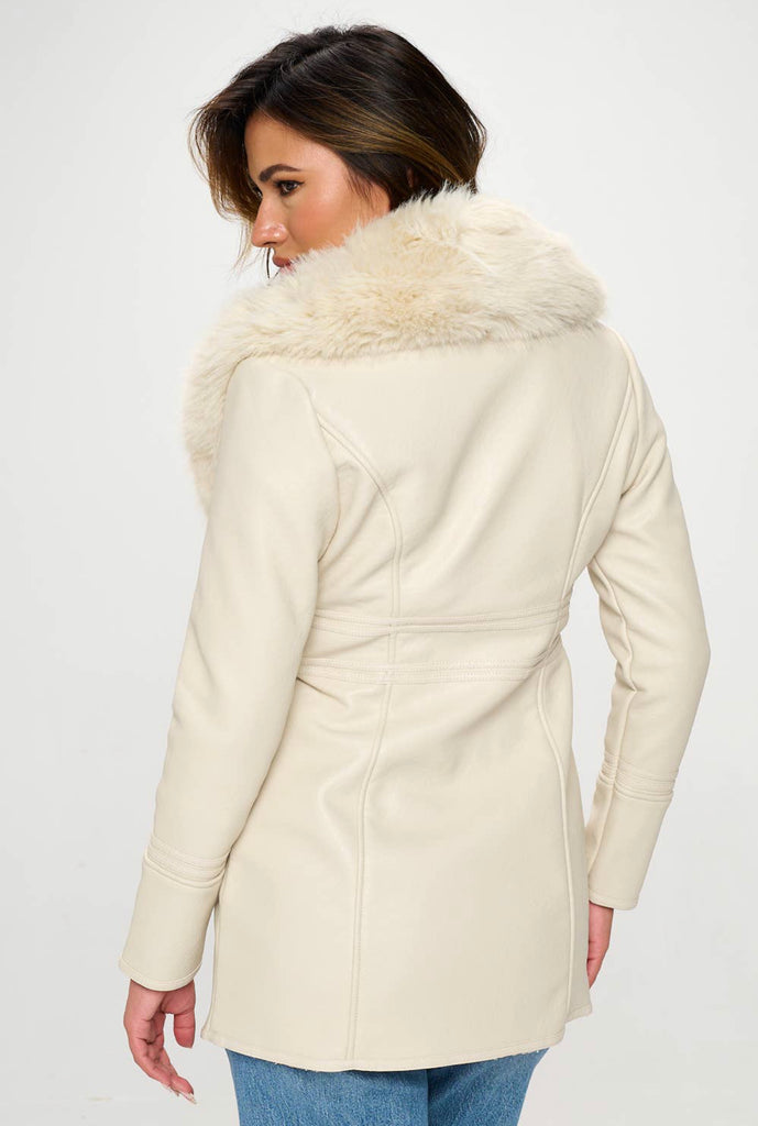 Ravenna Faux Leather & Fur Coat-Outerwear-Vixen Collection, Day Spa and Women's Boutique Located in Seattle, Washington