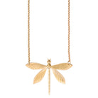 Gold Dragonfly Necklace-Necklaces-Vixen Collection, Day Spa and Women's Boutique Located in Seattle, Washington