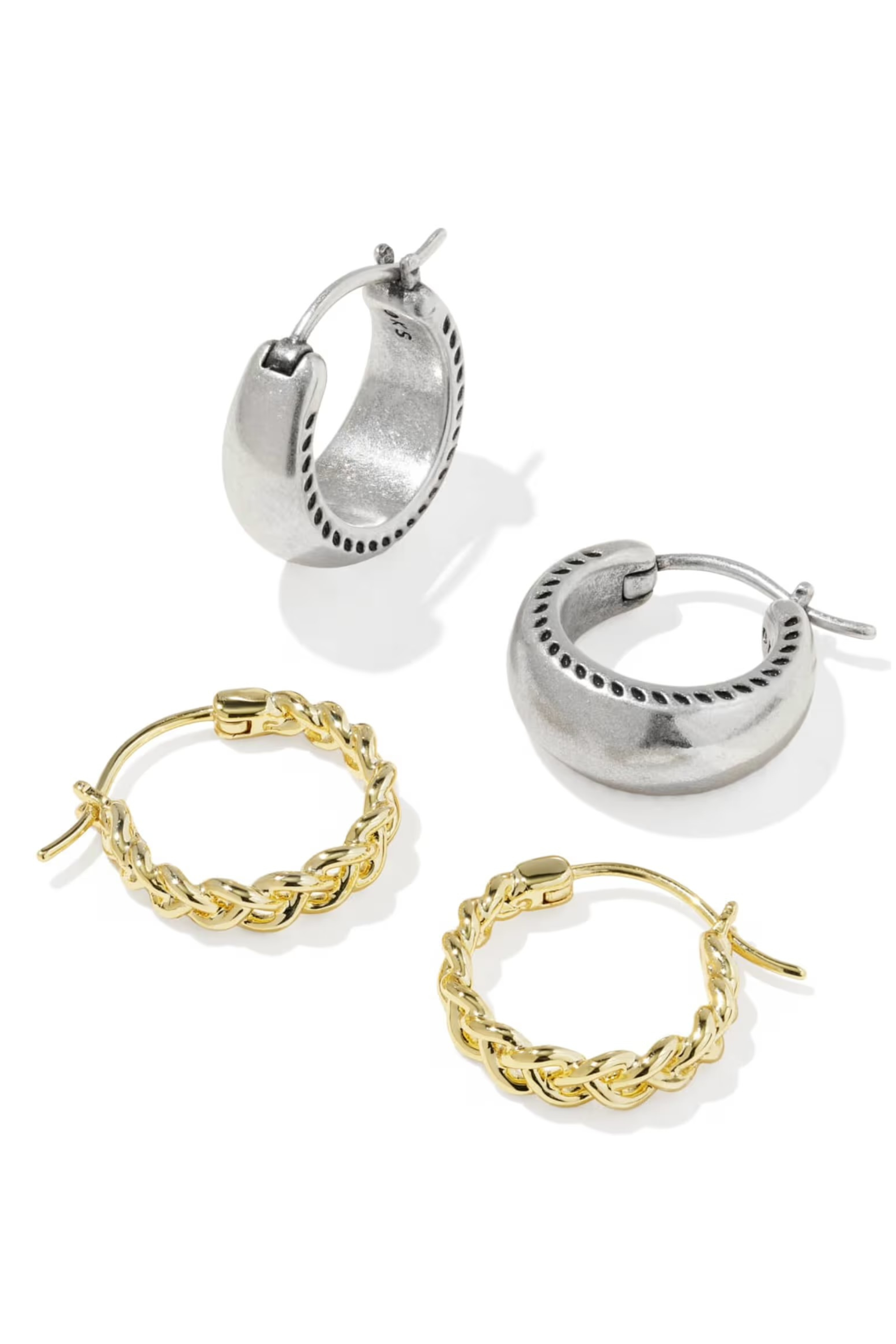 Gabriella Huggie Earring Set-Earrings-Vixen Collection, Day Spa and Women's Boutique Located in Seattle, Washington