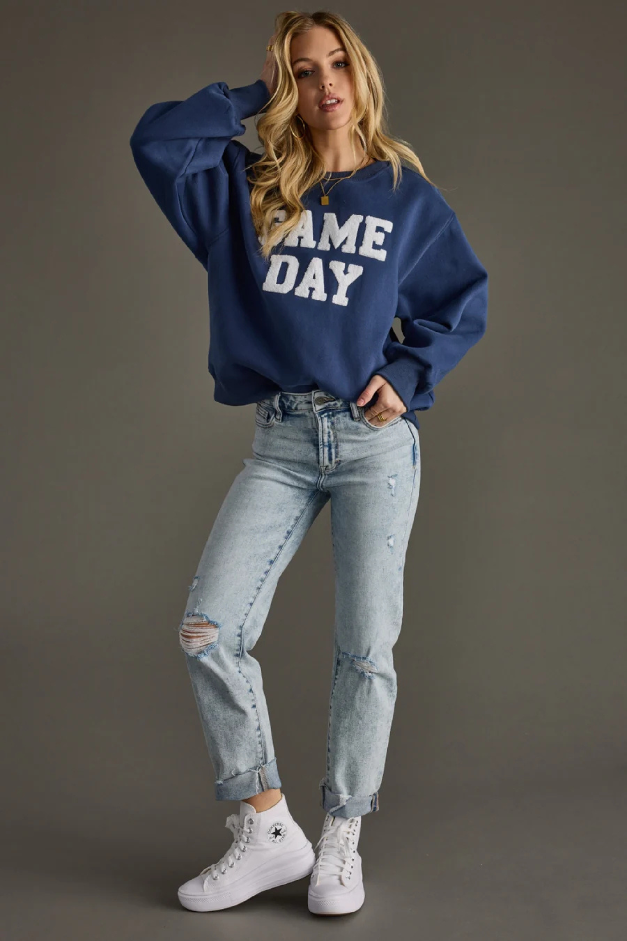 Game Day Sweatshirt-Sweatshirts-Vixen Collection, Day Spa and Women's Boutique Located in Seattle, Washington