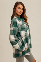 Go Birds Flannel Shacket-Shackets-Vixen Collection, Day Spa and Women's Boutique Located in Seattle, Washington