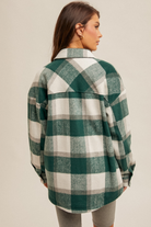 Go Birds Flannel Shacket-Shackets-Vixen Collection, Day Spa and Women's Boutique Located in Seattle, Washington