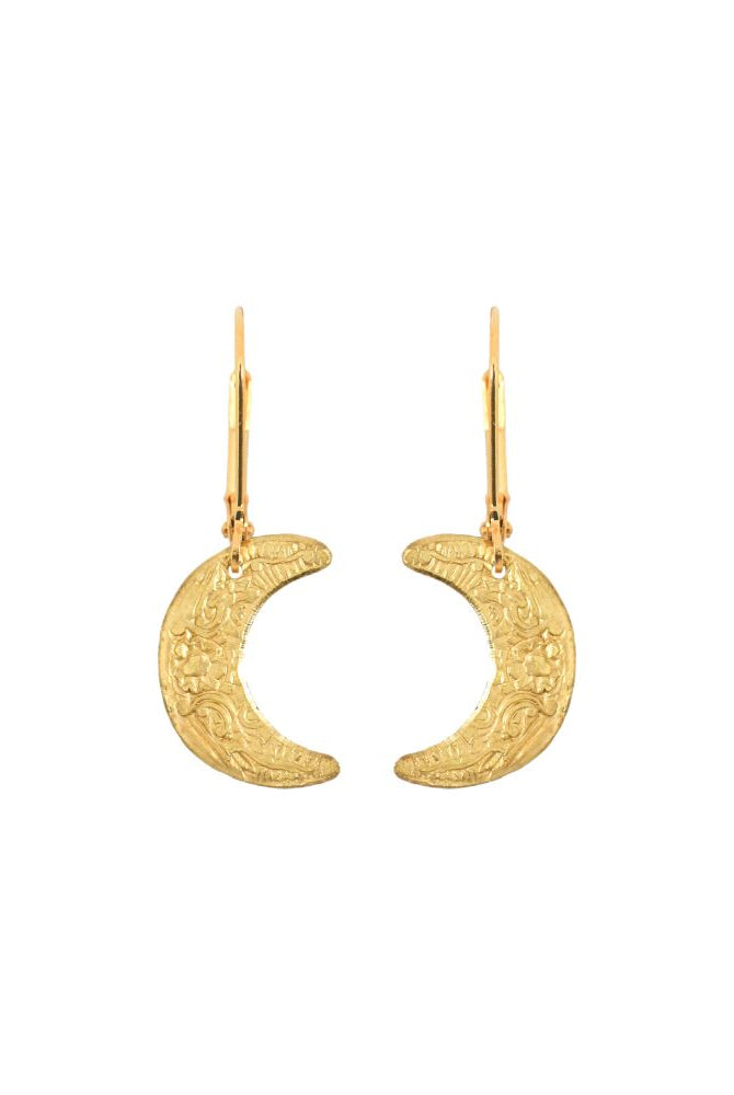 Small Moon Earrings-Earrings-Vixen Collection, Day Spa and Women's Boutique Located in Seattle, Washington