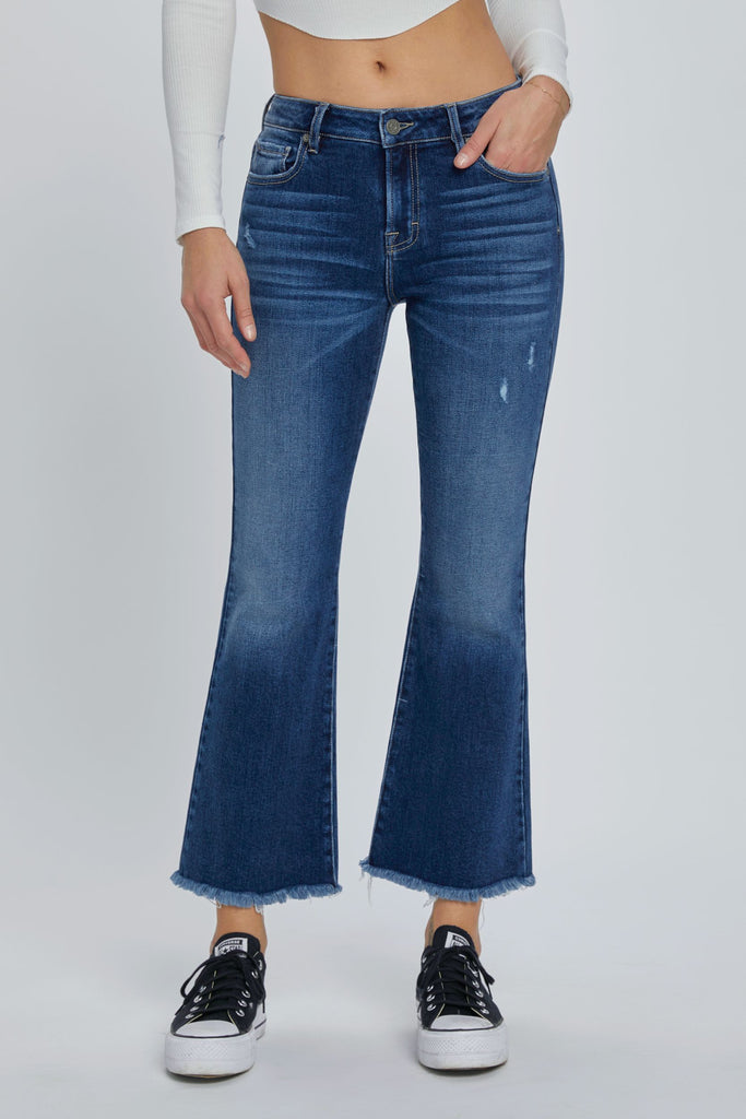 Fray Flare Hidden Jeans-Denim-Vixen Collection, Day Spa and Women's Boutique Located in Seattle, Washington