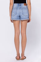 Hidden Riley High Waist Boyfriend Shorts-Denim-Vixen Collection, Day Spa and Women's Boutique Located in Seattle, Washington