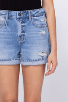 Hidden Riley High Waist Boyfriend Shorts-Denim-Vixen Collection, Day Spa and Women's Boutique Located in Seattle, Washington