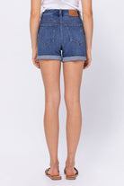 Hidden Sofie High Rise Roll Up Shorts-Denim-Vixen Collection, Day Spa and Women's Boutique Located in Seattle, Washington