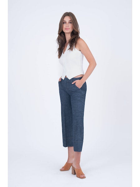 Level99 Lauren Crop Trousers-Denim-Vixen Collection, Day Spa and Women's Boutique Located in Seattle, Washington