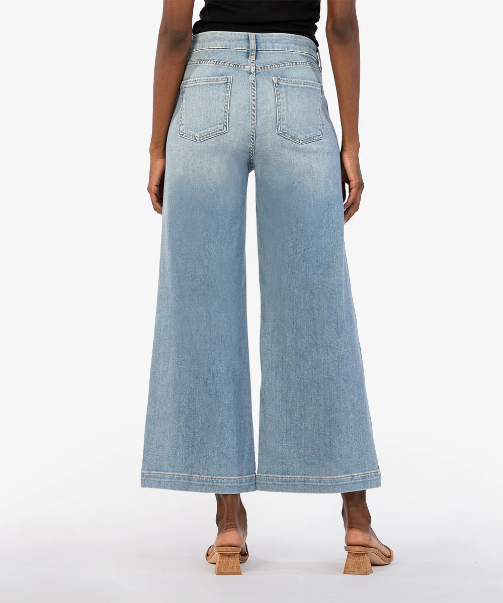 Kut from the Kloth Meg Patch Pocket Wide Leg Jeans-Denim-Vixen Collection, Day Spa and Women's Boutique Located in Seattle, Washington