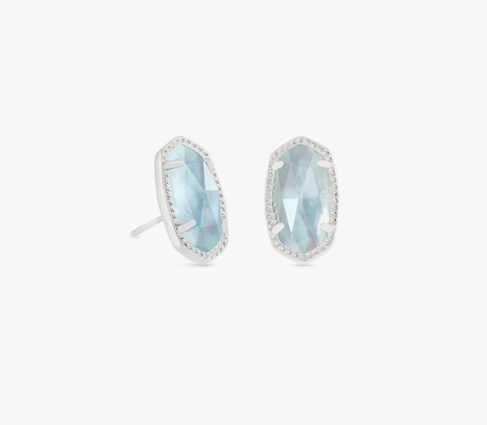 Ellie Stud Earrings in Light Blue Illusion-Earrings-Vixen Collection, Day Spa and Women's Boutique Located in Seattle, Washington