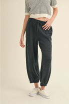 Drawstring Knit Lounge Pants-Pants-Vixen Collection, Day Spa and Women's Boutique Located in Seattle, Washington