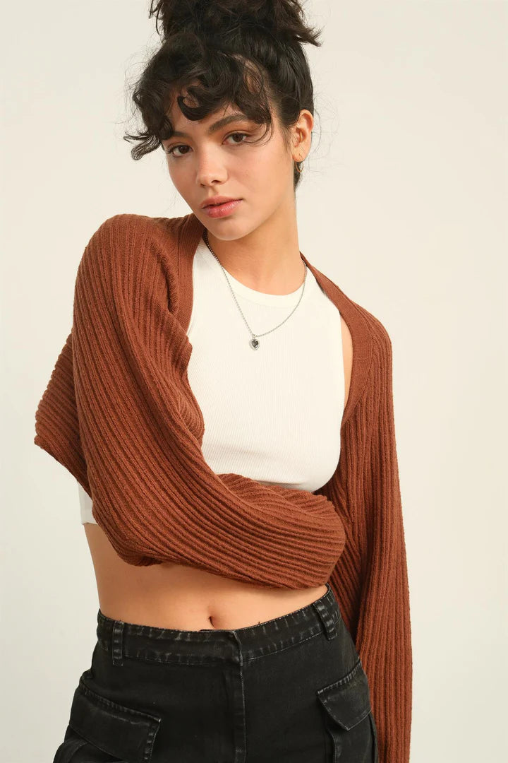 Easy Does It Bolero Cardigan-Cardigans-Vixen Collection, Day Spa and Women's Boutique Located in Seattle, Washington