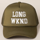 Long Wknd Trucker Hat-Hats-Vixen Collection, Day Spa and Women's Boutique Located in Seattle, Washington