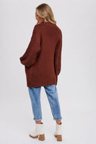 Carmine Fisherman Knit Cardigan-Cardigans-Vixen Collection, Day Spa and Women's Boutique Located in Seattle, Washington