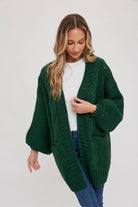 Carmine Fisherman Knit Cardigan-Cardigans-Vixen Collection, Day Spa and Women's Boutique Located in Seattle, Washington