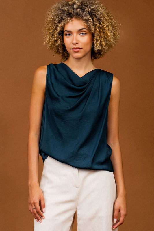 Florence Draped Tank-Tank Tops-Vixen Collection, Day Spa and Women's Boutique Located in Seattle, Washington