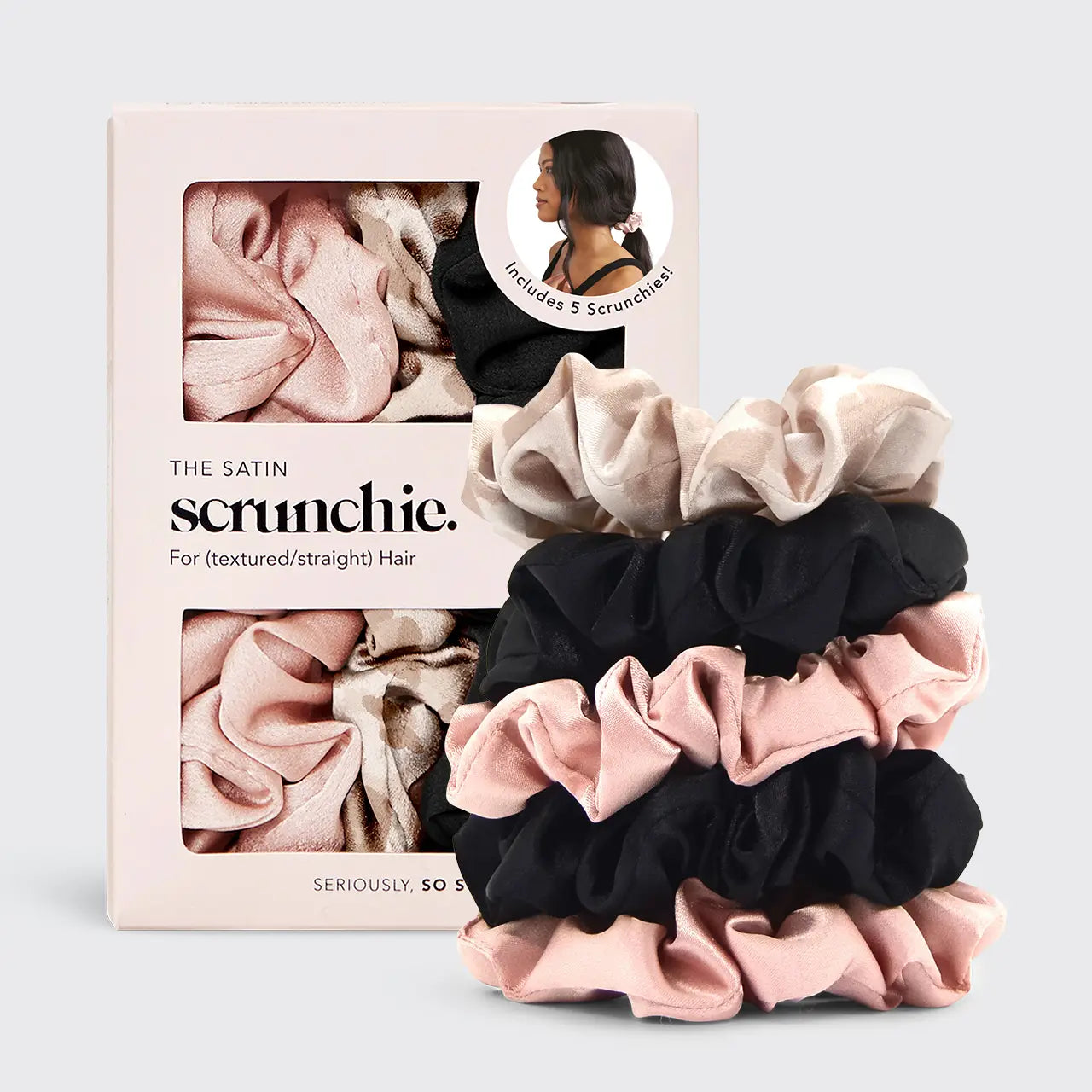 Satin Sleep Scrunchies-Hair Accessories-Vixen Collection, Day Spa and Women's Boutique Located in Seattle, Washington