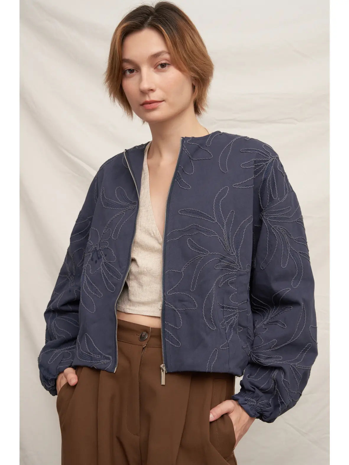 Spring Mornings Bomber Jacket-Jackets-Vixen Collection, Day Spa and Women's Boutique Located in Seattle, Washington