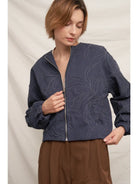 Spring Mornings Bomber Jacket-Jackets-Vixen Collection, Day Spa and Women's Boutique Located in Seattle, Washington