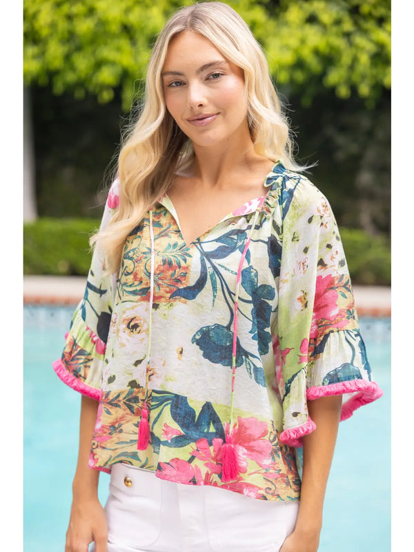 Tropical Getaway Blouse-Tops-Vixen Collection, Day Spa and Women's Boutique Located in Seattle, Washington