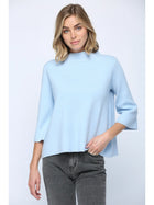 Powder Bell Sleeve Top-Tops-Vixen Collection, Day Spa and Women's Boutique Located in Seattle, Washington