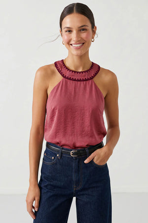 Sarah Stitch Tank-Tank Tops-Vixen Collection, Day Spa and Women's Boutique Located in Seattle, Washington