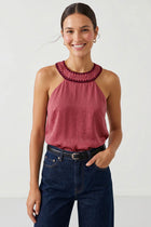 Sarah Stitch Tank-Tank Tops-Vixen Collection, Day Spa and Women's Boutique Located in Seattle, Washington