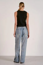Jetset Denim Track Pants-Denim-Vixen Collection, Day Spa and Women's Boutique Located in Seattle, Washington