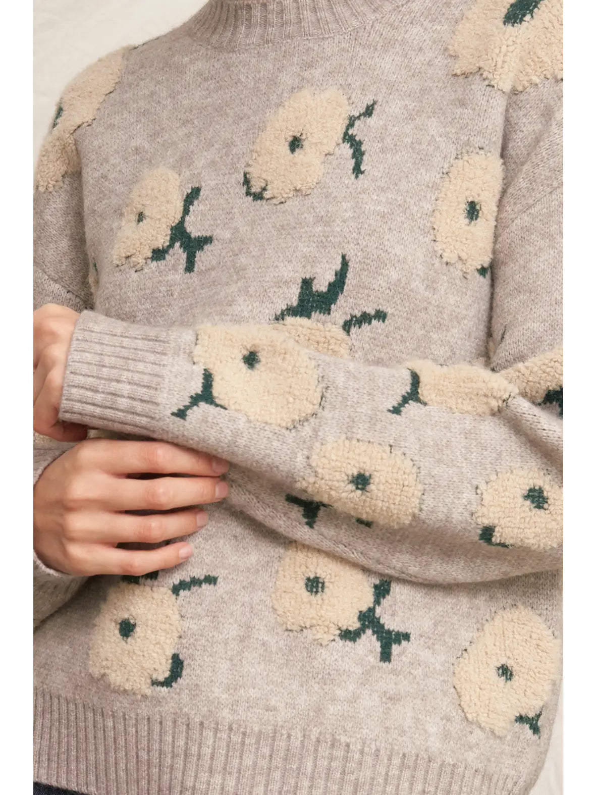Flower Power Sweater-Sweaters-Vixen Collection, Day Spa and Women's Boutique Located in Seattle, Washington